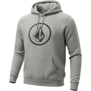 Volcom Stone Pullover Hoodie Mens Medium Gray Fleece Skate Surf Snow Logo